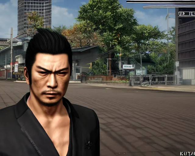 Image similar to Yakuza screenshot 4K max settings Kiryu Kazama