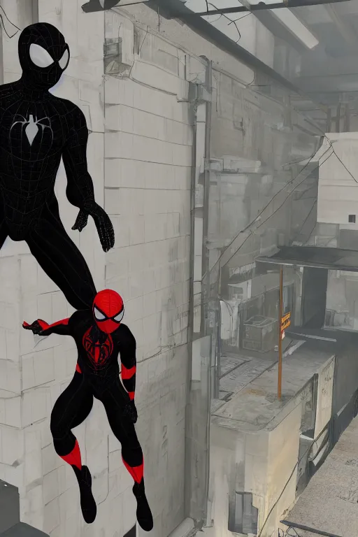 Image similar to black spider - man suit in half life alyx