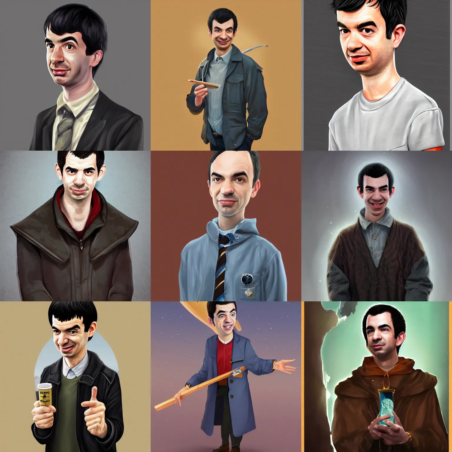 Prompt: nathan fielder as a wizard, digital painting, artstation, highly detailed, illustration