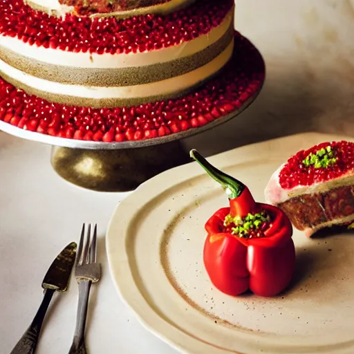 Image similar to meat - stuffed pepper wedding cake