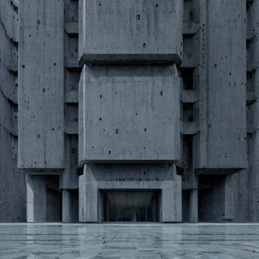 Prompt: swiss concrete architecture, brutalism, very realistic, highly detailed, cinematic lighting, by beksinski, symetrical artwork, clear quality, sharp focus, intricate, artstation