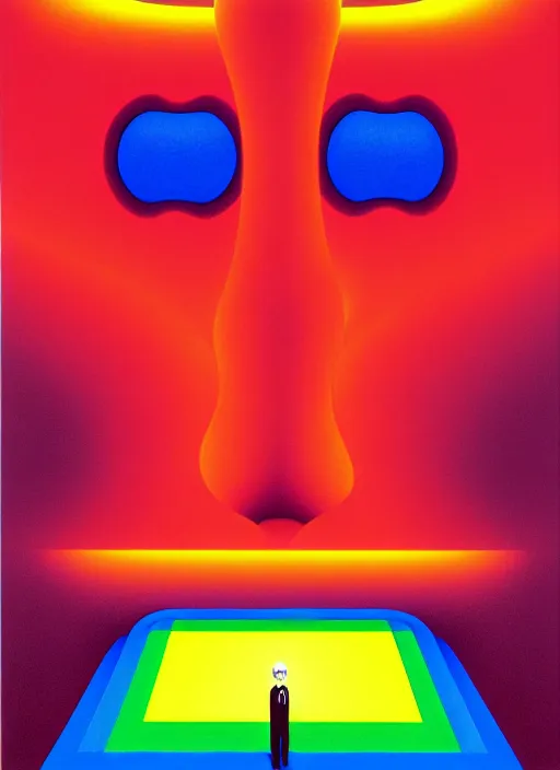 Image similar to hell by shusei nagaoka, kaws, david rudnick, airbrush on canvas, pastell colours, cell shaded, 8 k