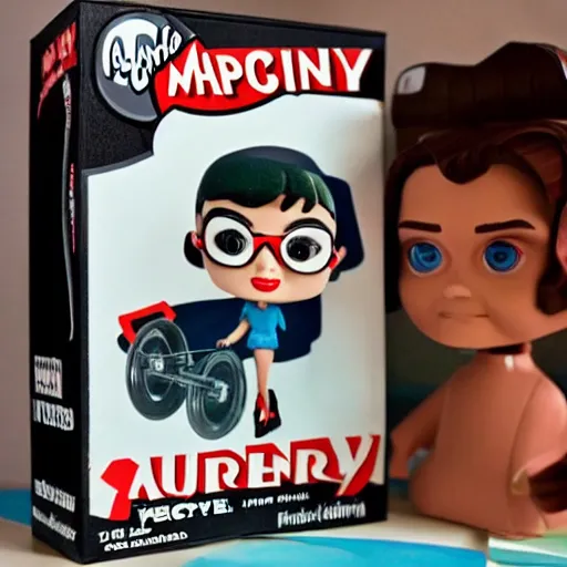 Prompt: audrey hepburn cos play car mechanic, stop motion vinyl action figure, plastic, toy, butcher billy style