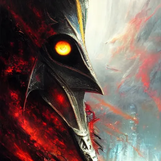 Image similar to eye of sauron sees everything everywhere by raymond swanland, highly detailed, bright tones