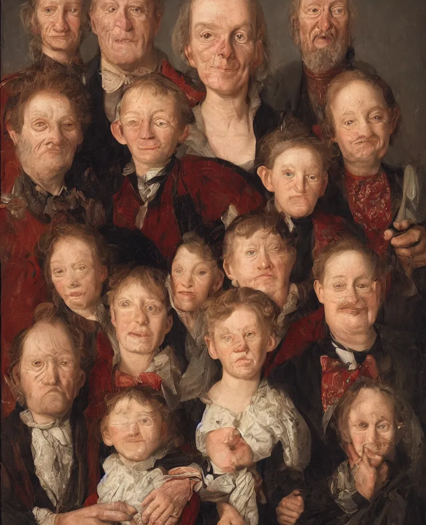 Prompt: portrait of an ugly family, realistic, 8 k