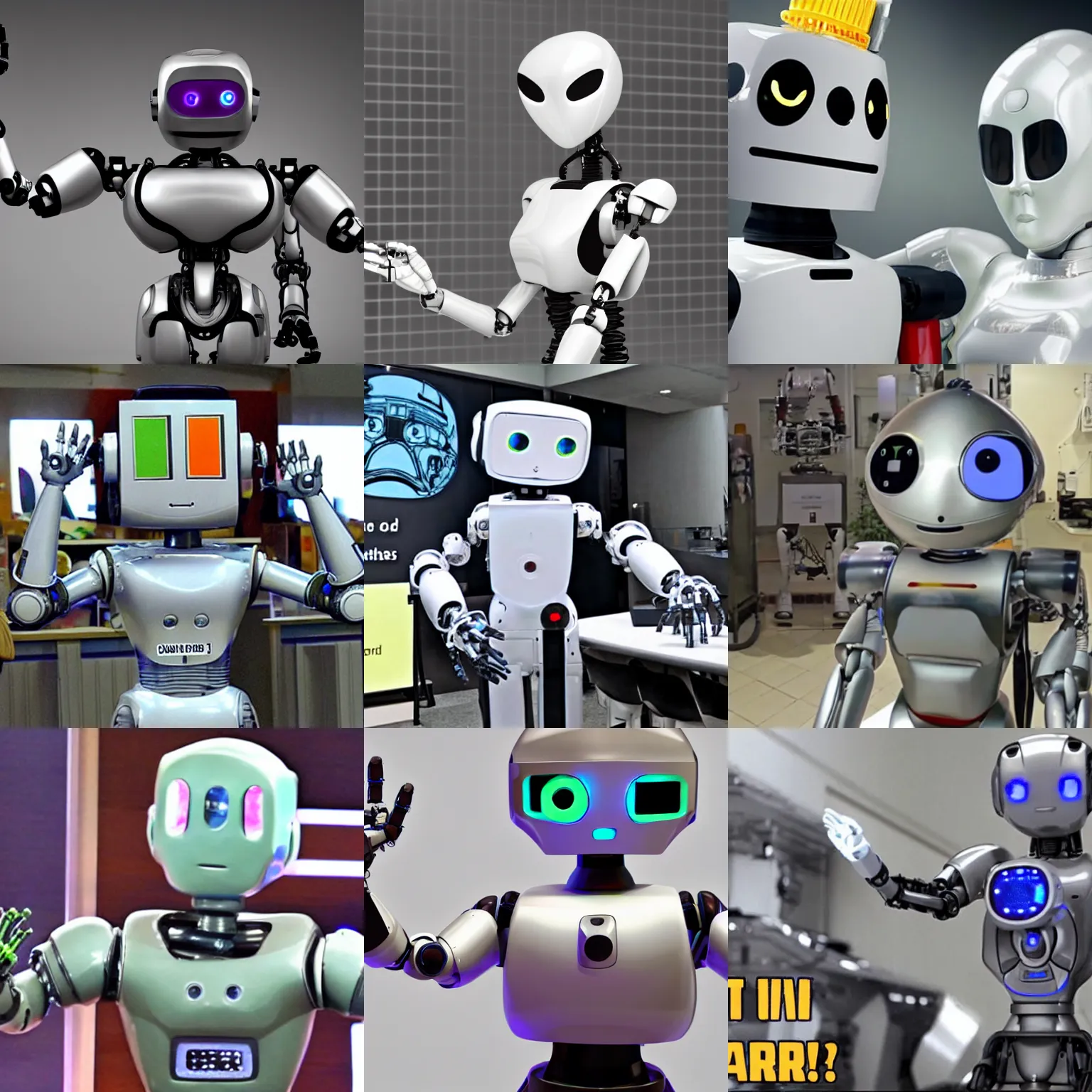 a robot agrees points up | Stable Diffusion |