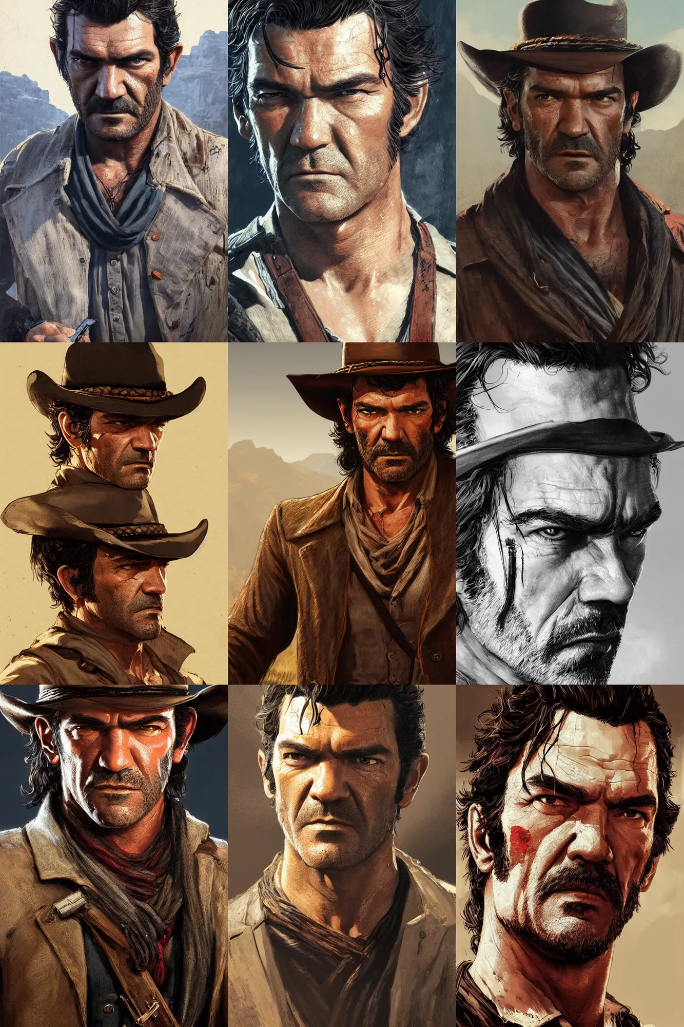 a selfie of Arthur Morgan in paris, detailed face,, Stable Diffusion