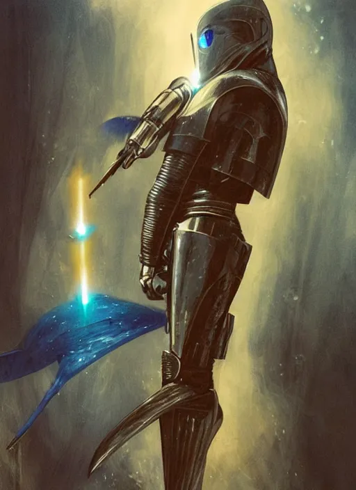 Prompt: blue thresher shark wearing medieval knight armor, shark holding a lightsaber, fantasy, wonderful masterpiece highly detailed, scifi, beautiful cinematic light deep focus, elegant, digital painting, smooth, sharp focus, golden ratio, dramatic illumination, ultra realistic, 8 k, art by ilya kuvshinov, artgerm, alphonse mucha, and greg rutkowski