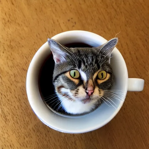 Image similar to good morning cat and coffee