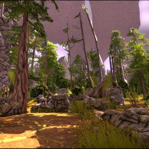 Image similar to everquest 2 nektulos forest, artstation, raytracing, unreal engine