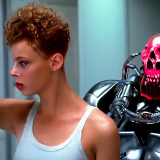 Image similar to a still of the movie weird science, 2 0 0 4 doom 3 visuals aesthetic