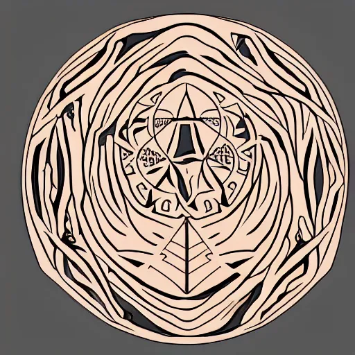 Image similar to segmented laser Yggdrasil template, template for laser cutting, all parts, side part, bottom part, 3DOak.svg