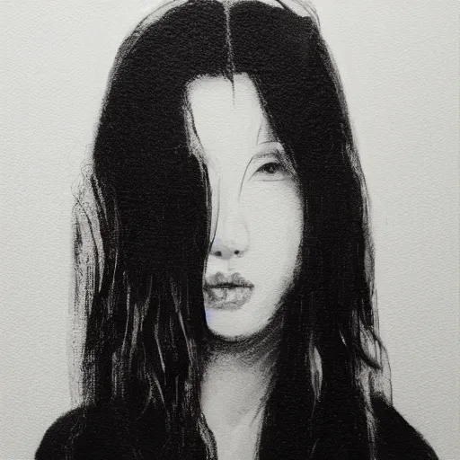 Image similar to Harry Weisburd Artwork Black Wet Hair, Hachishakusama (Eight-Feet-Tall) #One shot - Goddess