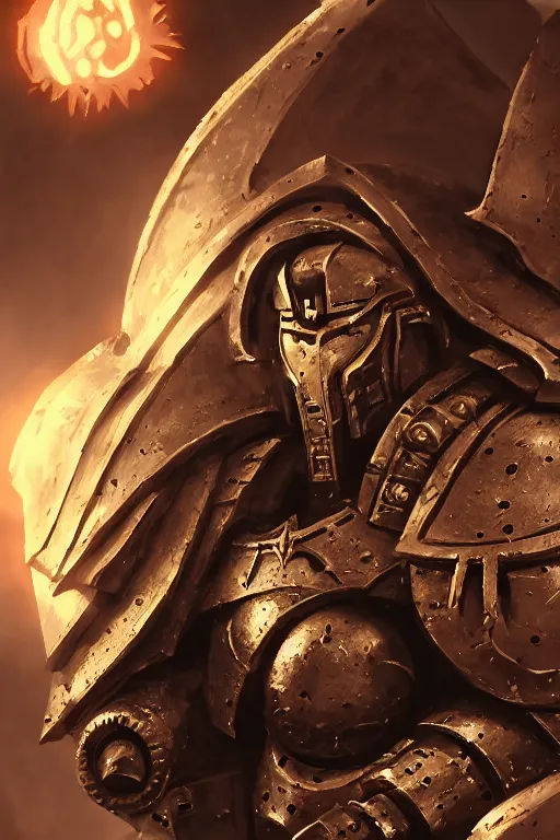 Image similar to armor portrait heros warhammer 4 0 k horus heresy fanart - the primarchs emperor by johannes helgeson animated with vfx concept artist & illustrator global illumination ray tracing hdr fanart arstation zbrush central hardmesh 8 k octane renderer comics stylized