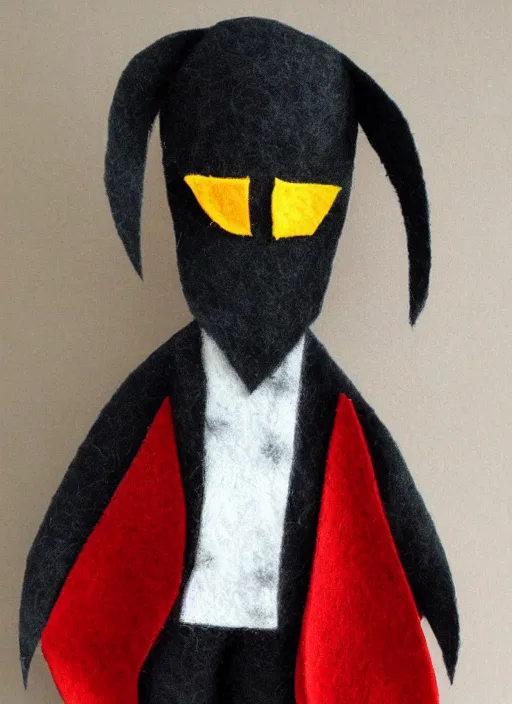 Prompt: nosferatu made from felt