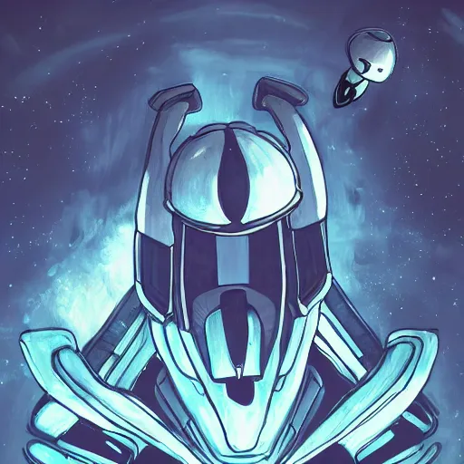 Image similar to Artistic illustration of a futuristic scifi spaceship in hollow knight style