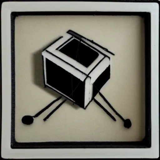 Image similar to banksy graffiti on mysterious black royal embroidered cube, 1 9 9 9 aesthetic