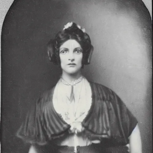 Image similar to antique photo from old play Matrix (1856) actress playing Trinity