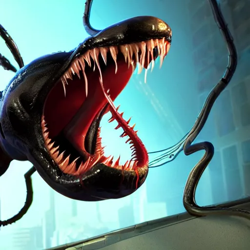 Prompt: venom in a bug's life ( 1 9 9 8 ), pixar, 3 d render, movie,