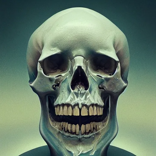 Image similar to portrait_of_a_melting_skull._intricate_abstract._intricate_artwork._by_Tooth_Wu_wlop_beeple_dan_mumford._octane_render_trending_on_artstat