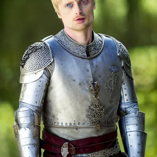 Prompt: bradley james as king arthur pendragon, natural lighting,