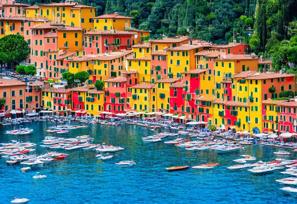 Prompt: Portofino Italy on a sunny day