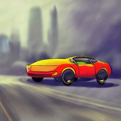 Image similar to an invisible car, digital art