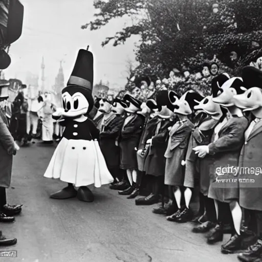 Image similar to Donald Duck at a German parade in 1936