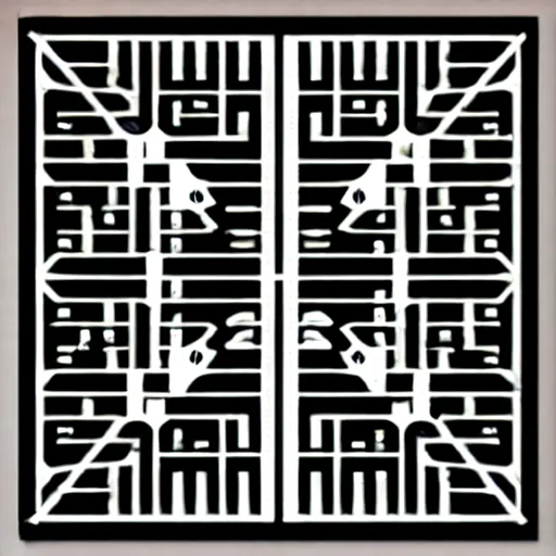 Image similar to immaculate black and white circuit board stencil vector svg laser decorative pattern