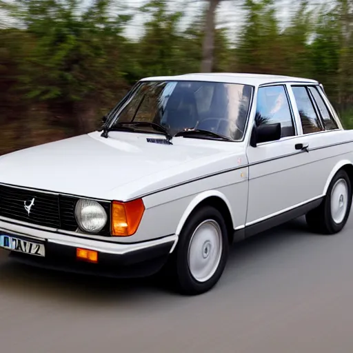 Image similar to Volvo 240D designed by Ferrari, 4k, ultra hd, hyperrealistic, award-winning, exotic, italian