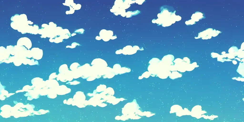 Image similar to A background for an anime-themed social media profile sky bright clouds bloom effect from Skyrim blender studio ghibli clouds