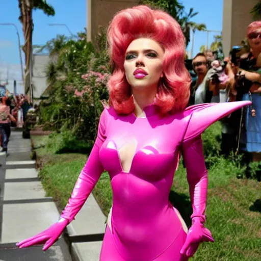 Image similar to Scarlett Johansson as Angelyne