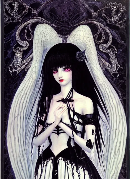 Prompt: ( ( gothic # ) ) princess portrait *. *. by battle angel alita * *, rene lalique, highly detailded, ( ( misa amane # ) ), by william - adolphe bouguerea *. *