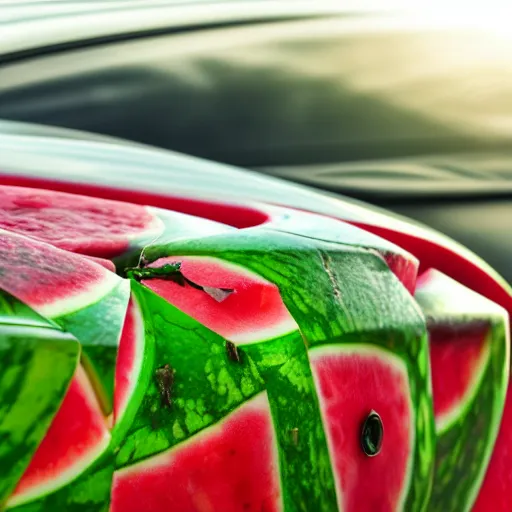 Image similar to stunning award winning hyperrealistic hdr 8 k highly detailed photo of a car watermelon