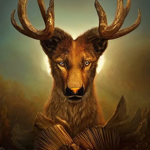 Image similar to majestic gracious regal deity artemis portrait, ancient greece, goddess of the hunt, the wilderness, atmospheric lighting, painted, intricate, volumetric lighting, beautiful, rich deep colours masterpiece, golden hour, sharp focus, ultra detailed, by leesha hannigan, ross tran, thierry doizon, kai carpenter, ignacio fernandez rios