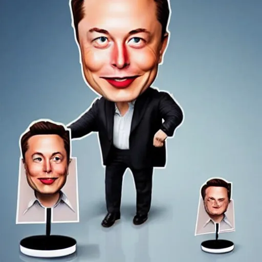 Image similar to elon musk as a bobble head nft