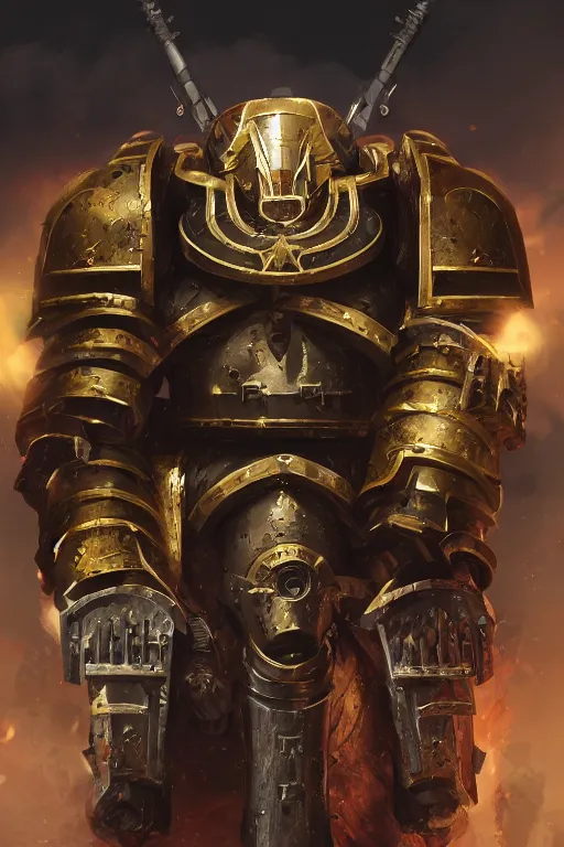 Image similar to armor portrait heros warhammer 4 0 k horus heresy fanart - the primarchs emperor by johannes helgeson animated with vfx concept artist & illustrator global illumination ray tracing hdr fanart arstation zbrush central hardmesh 8 k octane renderer comics stylized