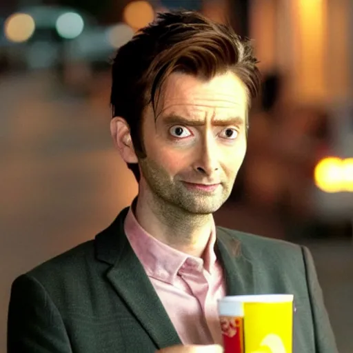 Prompt: david tennant as ronald mc Donald