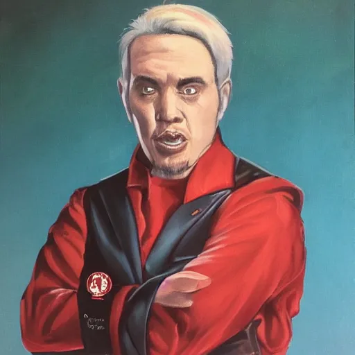 Prompt: evil ken portrait, legendary pose