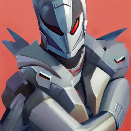 Image similar to greg manchess portrait painting of armored spiderman ultraman grey fox from metal gear cyborg gay japanese - american hybrid as overwatch character, medium shot, asymmetrical, profile picture, organic painting, sunny day, matte painting, bold shapes, hard edges, street art, trending on artstation, by huang guangjian and ail elvgren and sachin teng