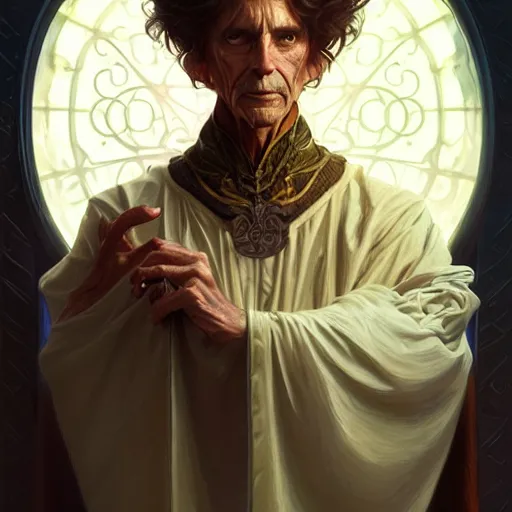 Prompt: Portrait of wizard made of potato, D&D, face, fantasy, intricate, elegant, highly detailed, digital painting, artstation, concept art, smooth, sharp focus, illustration, art by artgerm and greg rutkowski and alphonse mucha