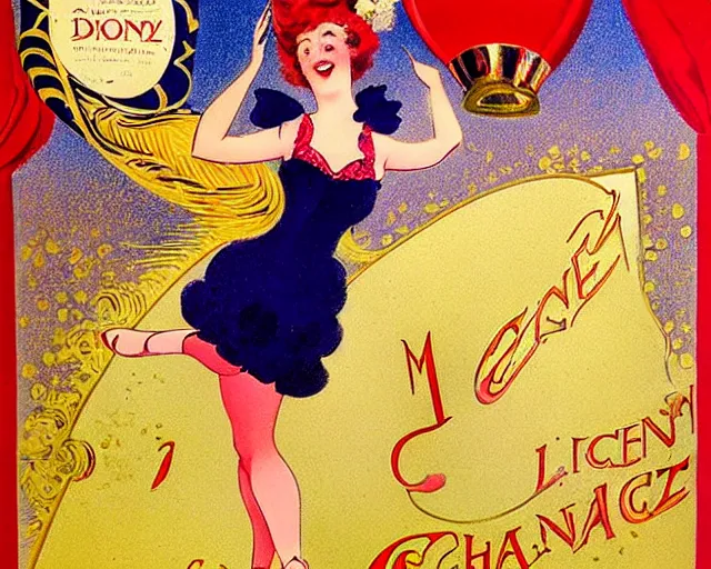 Image similar to vintage, melchizedek champagne bottle. cancan girl dancing, french, realistic, cheerful, belle epoque, leonetto cappiello, pur champagne damery, 1 9 0 2