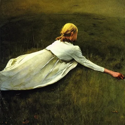 Image similar to a painting by andrew wyeth