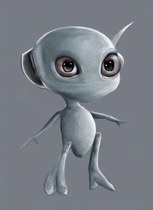 Image similar to the super cutest alien grey you ever did see, concept art, ambient lighting, dynamic lighting