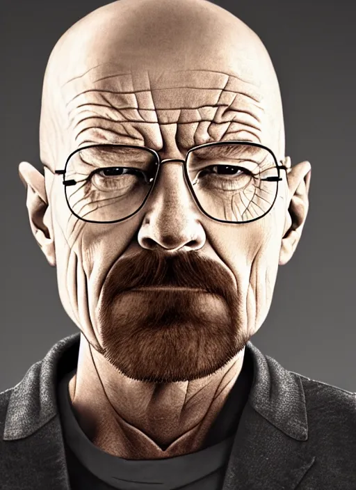 Image similar to img _ 1 1 5 2. jpg. walter white morning selfie. just woke up. candid, confused, looking at camera, snapchat, instagram, hashtags, front camera, tiktok, popular, realistic, real life