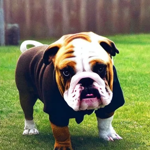 Prompt: a bulldog that looks exactly like quentin tarantino