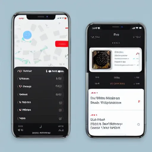 Prompt: sleek contemporary iphone app interface