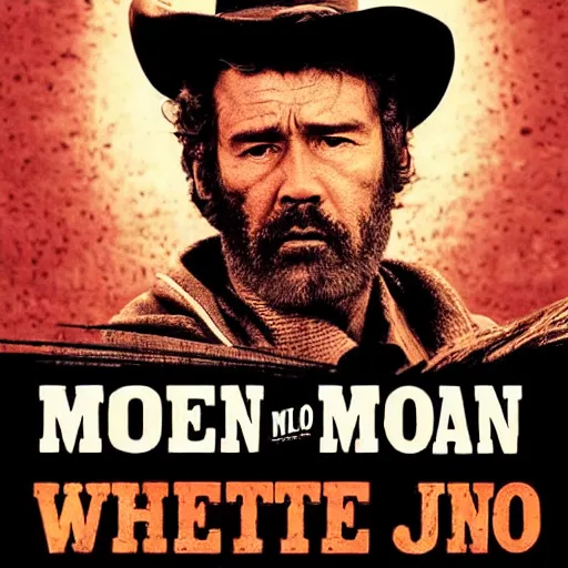 Image similar to movie poster of the man with no name, in the style of sergio leone and john ford, spaghetti western, hd, detailed, epic