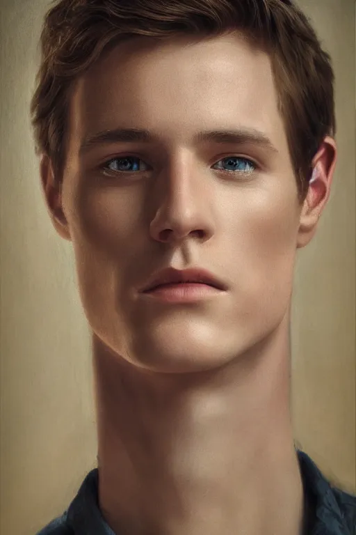 Image similar to daniel looks like prince charming, oil on canvas, intricate, portrait, 8 k highly professionally detailed, hdr, cgsociety