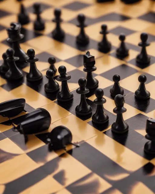 Prompt: high quality presentation photo of a chess set with retro toy robots as the pieces, photography 4k, f1.8 anamorphic, bokeh, 4k, Canon, Nikon